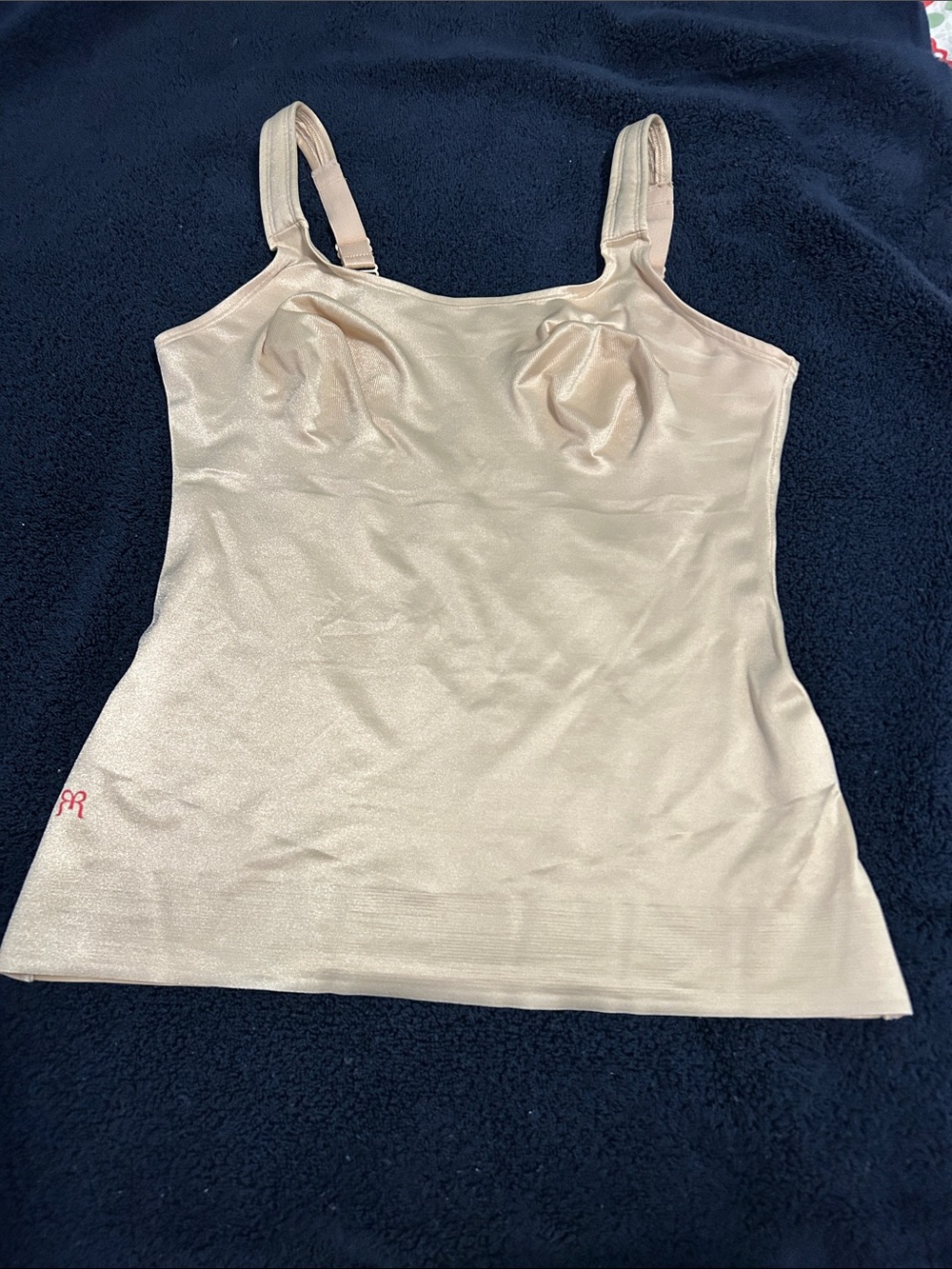 Ruby Ribbon Beige Shapewear Camisole with Built-in Cups